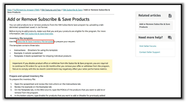 Add or remove subscribe & save products