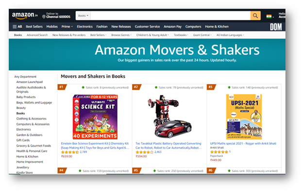The Advantages and Features of Amazon Movers and Shakers