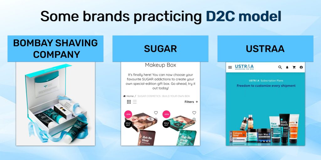 D2C model brands example D2C model brands example