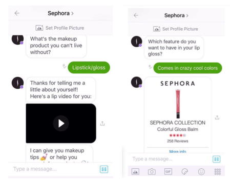 eCommerce chatbot example