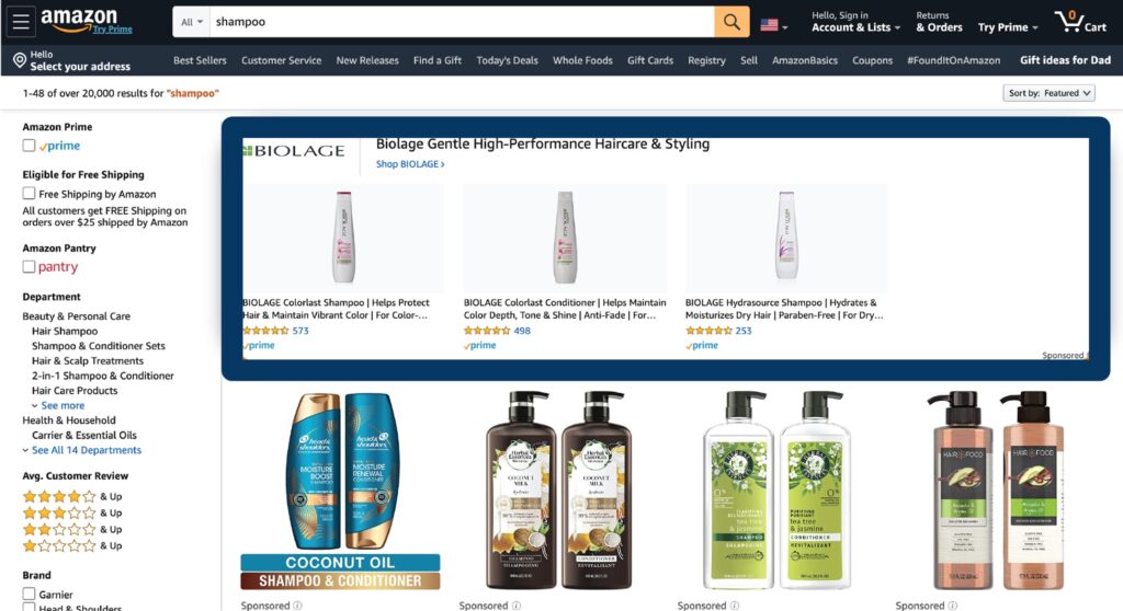 Amazon USA Sponsored Brand Ads Amazon USA Sponsored Brand Ads